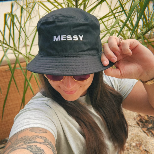 Messy Luxury™  Bucket Hat (White)